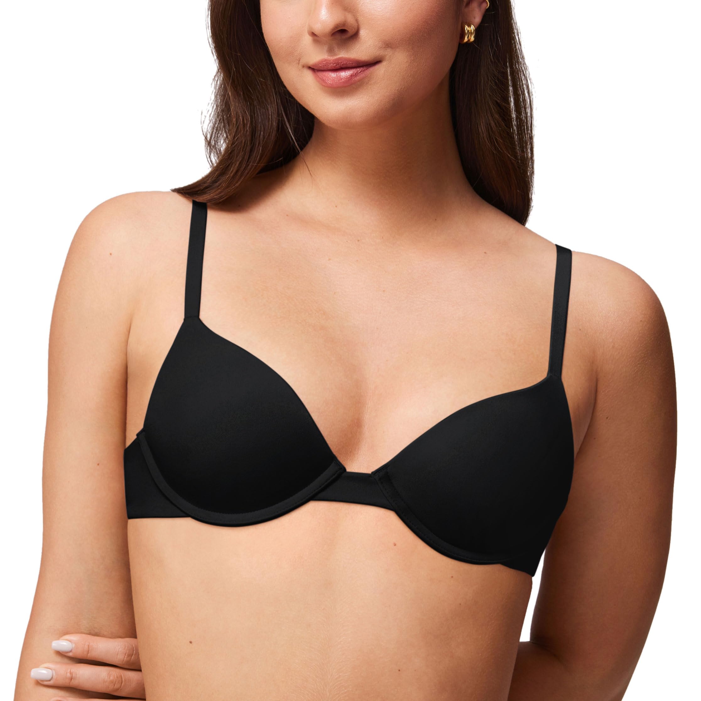 Halobliss Damen Push up Seamless BH Kleine Brüste mit Bügel Tshirt Büstenhebe BHS Tiefer Rückenausschnitt