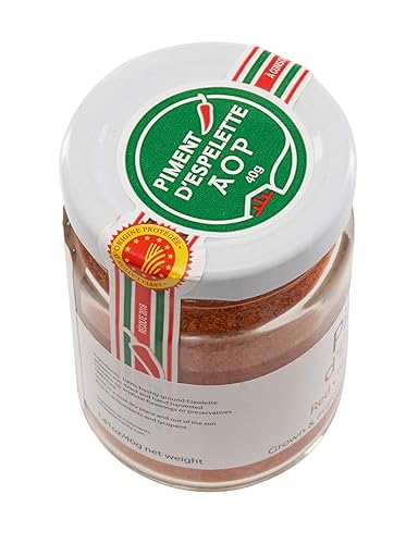 Miniatura 7 de Gourmanity Piment d'Espelette - Pimienta en polvo de vasca, Francia, aromática y ahumada con calor suave, condimento de chile rojo secado al sol