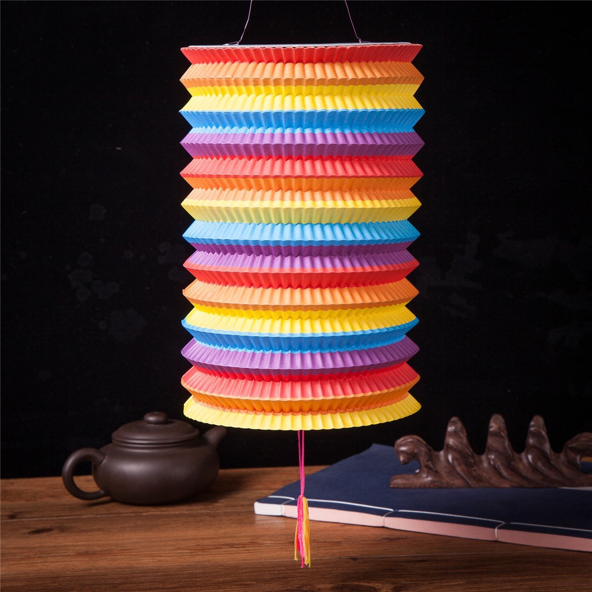 Set of 8 Rainbow Colorful Cool Festival Party Celebration Home Decor Lanterns