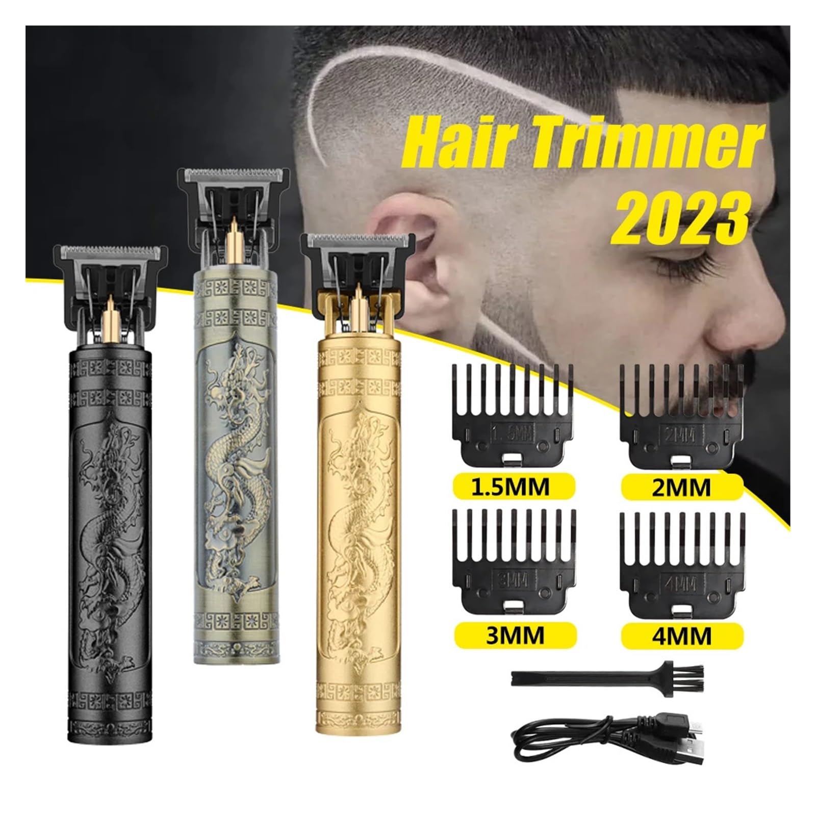 Razors Vintage T9 Haarschneidemaschine für Herren, professionelle Haarschneidemaschine, kabelloser Bartschneider für Zuhause, Reisen, kabelloser Haarschneider (Kunststoff5)