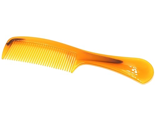 Miniatura 4 de LBY Peine para el cabello, paquete de 5 unidades, 16 cm (6.3"), peine de mango redondo, peine para el cuidado del cabello, plástico, amarillo