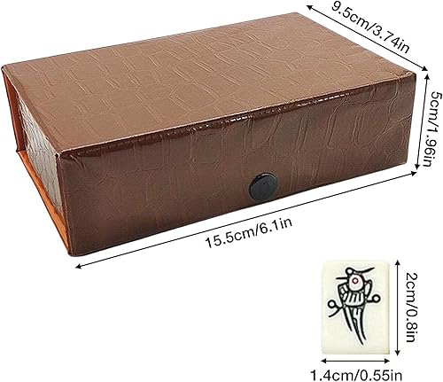 Miniatura 7 de RIPTEADRY Juego chino Mahjong con 144 azulejos 2 azulejos de repuesto 2 dados juego de mahjong chino juego de mahjong de viaje juego de mesa Mahjong