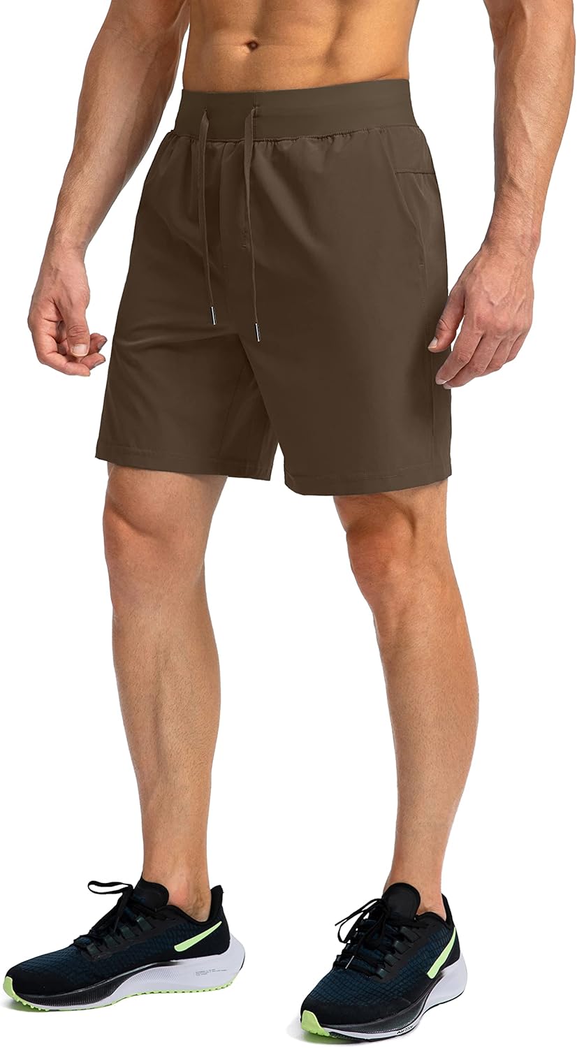 Soothfeel Men's Running Shorts with Zipper Pockets 9"/ 7"/ 5" Lightweight Basketball Gym Workout Athletic Shorts - Image 2