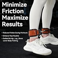 Vista 4 de Ankle Strap for Cable Machine (2 Pack), Ankle Resistance Bands, Cable Kick Back Straps for Gym, Glute Workouts, Leg Extensions, Adjustable Straps