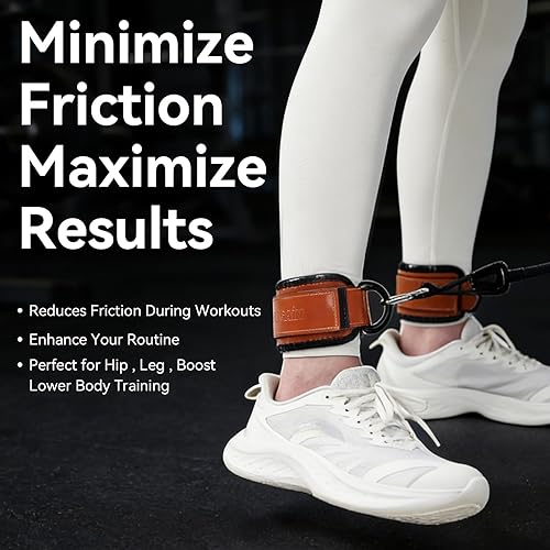 Miniatura 4 de Ankle Strap for Cable Machine (2 Pack), Ankle Resistance Bands, Cable Kick Back Straps for Gym, Glute Workouts, Leg Extensions, Adjustable Straps