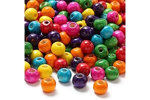 Colourful Wooden Beads Round Paint Wooden