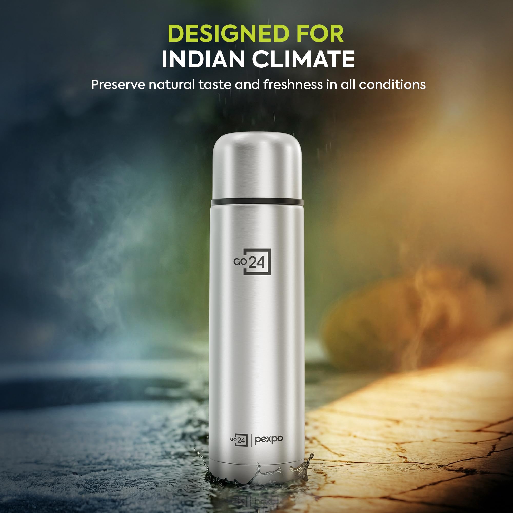 Flamingo Stainless Steel Water Bottle - 1000ml -6