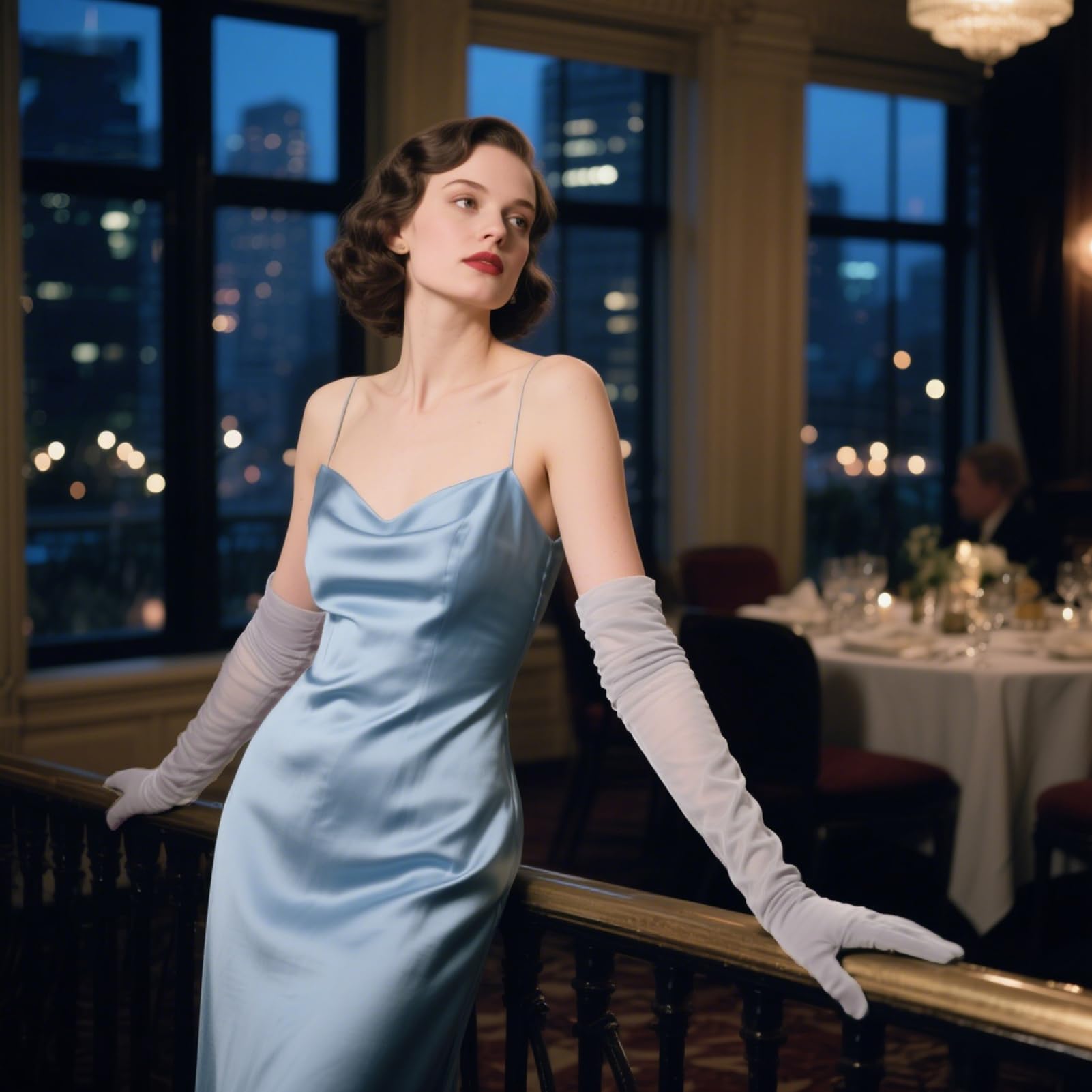 THARAHT Women Long Gloves with Satin Elbow Length for 1920s Opera Tea Party Costumes Bridal Evening Dress: Tulle Gray