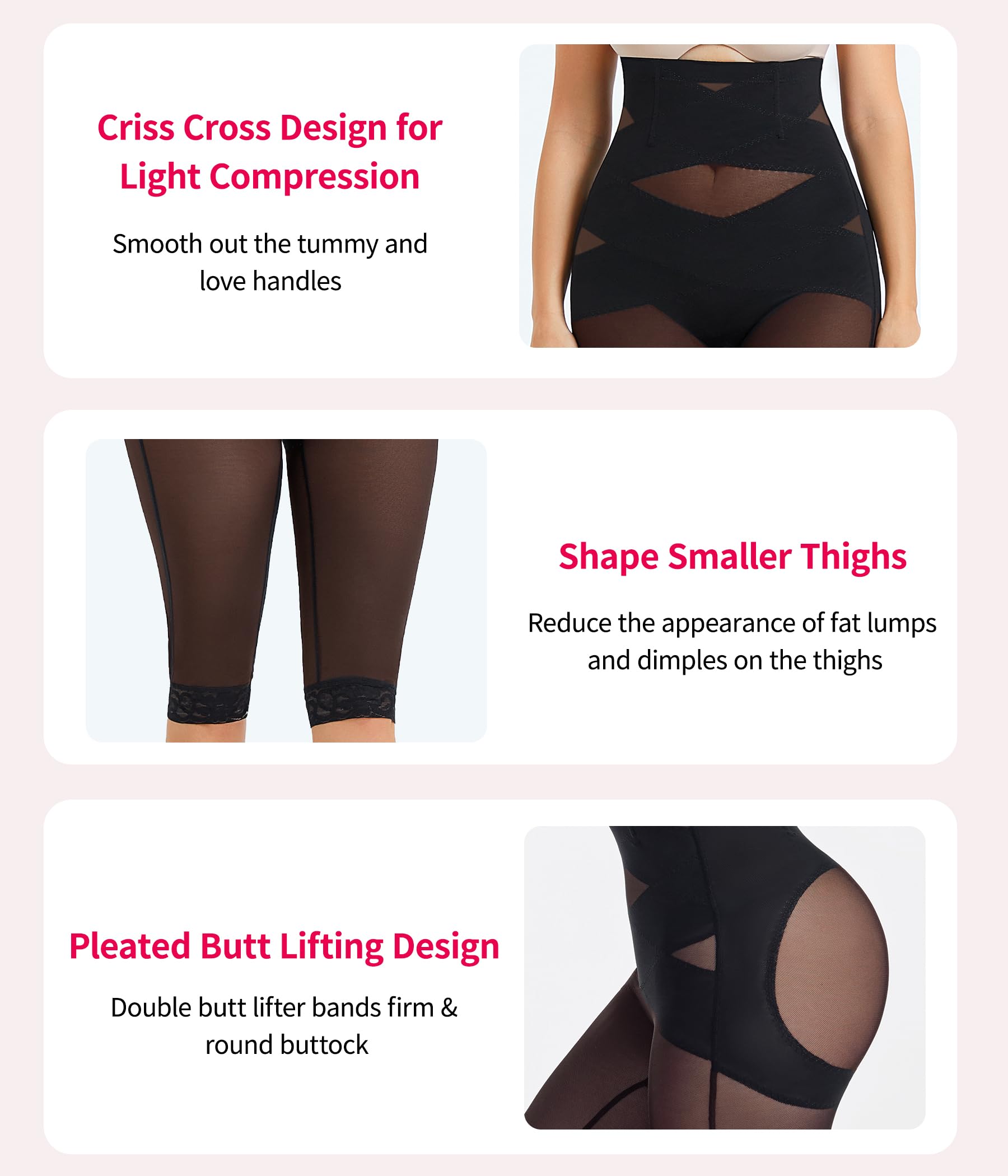 Gotoly Shapewear gainant gainant taille haute gainant fessier gainant capri shapewear short cuisses amincissant
