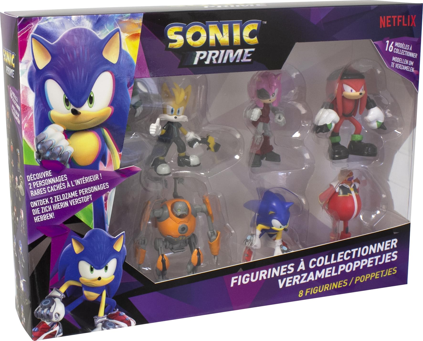 Lansay Sonic Prime Figura de 8 Figuras de 6,5 cm, diseño Aleatorio