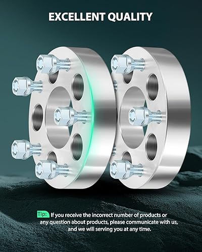 Miniatura 2 de SCITOO Espaciadores de rueda de 5 x 114.3 a 5 x 127, 5 lengüetas, 4 unidades, adaptadores de espaciadores de rueda de 1.25 pulgadas, 5x4.5 a 5x5