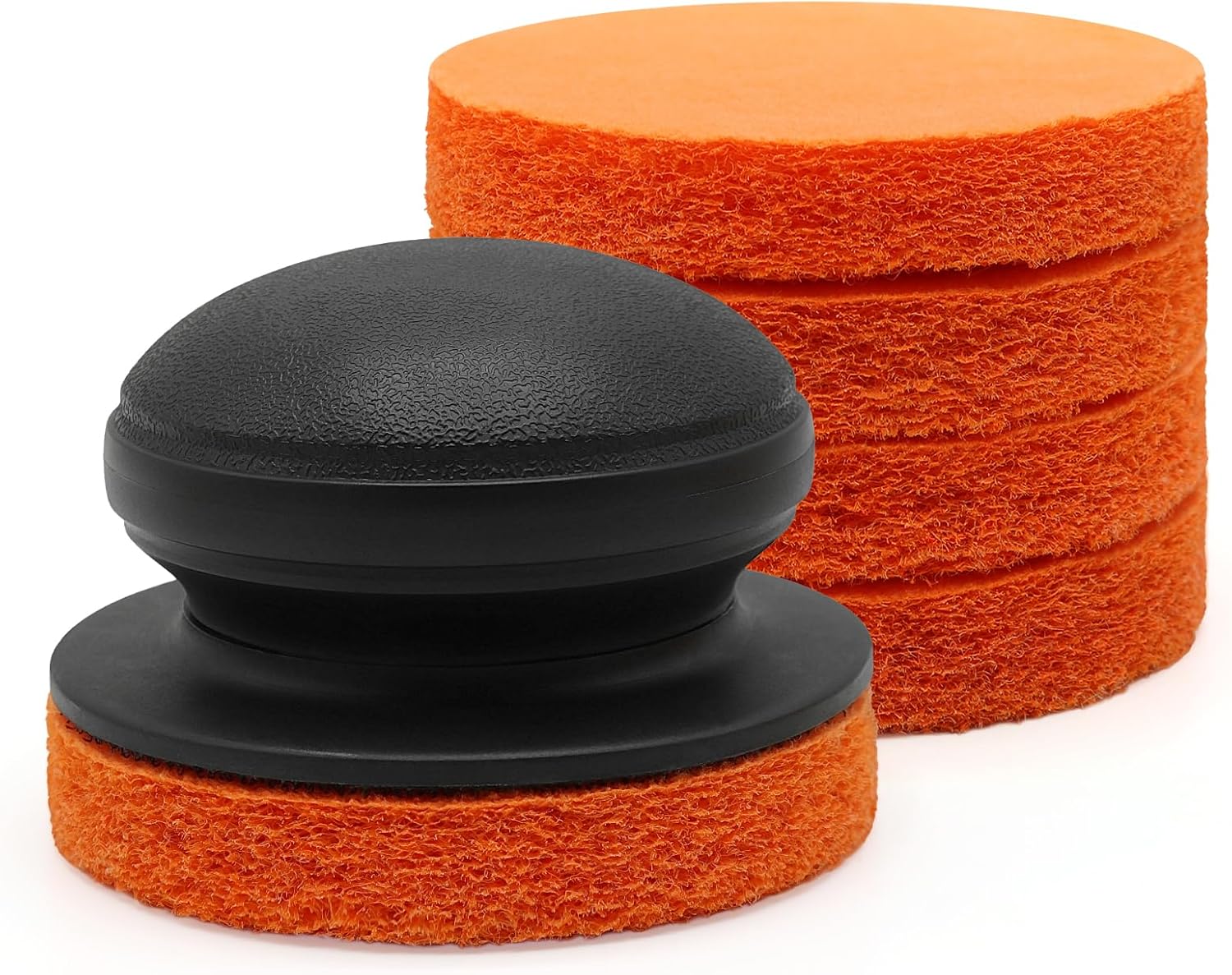 Griddle Cleaning Kit for Blackstone, Flat Top Grill Cleaning Kit Multi-Purpose Heavy Duty Non-Scratch Scouring Pads for Kitchen – 5 Scrubber Pads and 1 Handle Griddle Cleaning Kit for Blackstone, Flat Top Grill Cleaning Kit Multi-Purpose Heavy Duty Non-Scratch Scouring Pads for Kitchen – 5 Scrubber Pads and 1 Handle