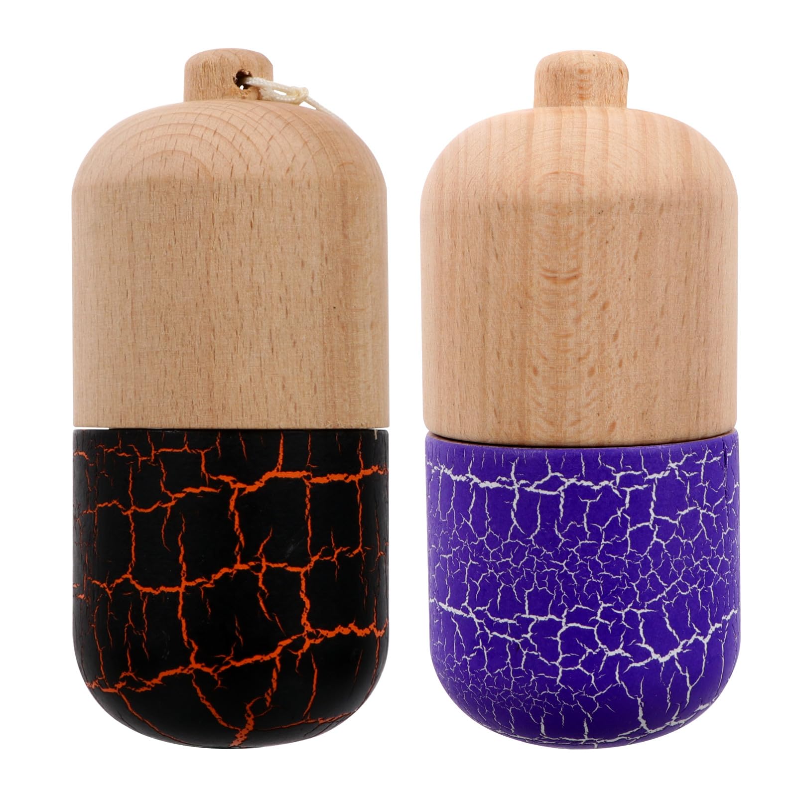 Uonlytech 2 Pezzi Kendama Pillola in Legno Cordino Robusto Giocattolo Educativo per Coordinazione Occhio-Mano Gioco Tradizionale Giapponese Adatto a e Adulti per Feste e Colore Casuale