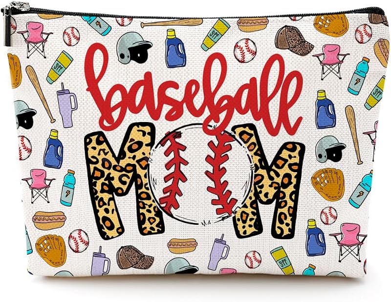 Necessaire CQM com estampa de beisebol, modelo CQM 0362