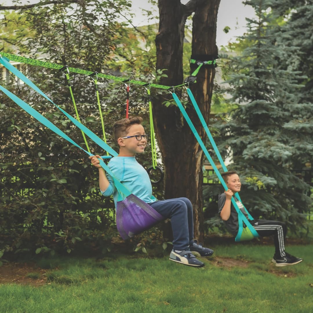 slackers Swing Line - Turn Healthy Trees Into The Perfect Backyard Swingset - slackers Tree Swing Line Kit - Great Tree Swing Addition to Any Yard - Recommended for Ages 3+