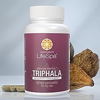 Vista 1 de LifeSpa Cápsulas Triphala de hierbas enteras Limpiador de colon Limpieza digestiva Apoya la digestión saludable para aliviar