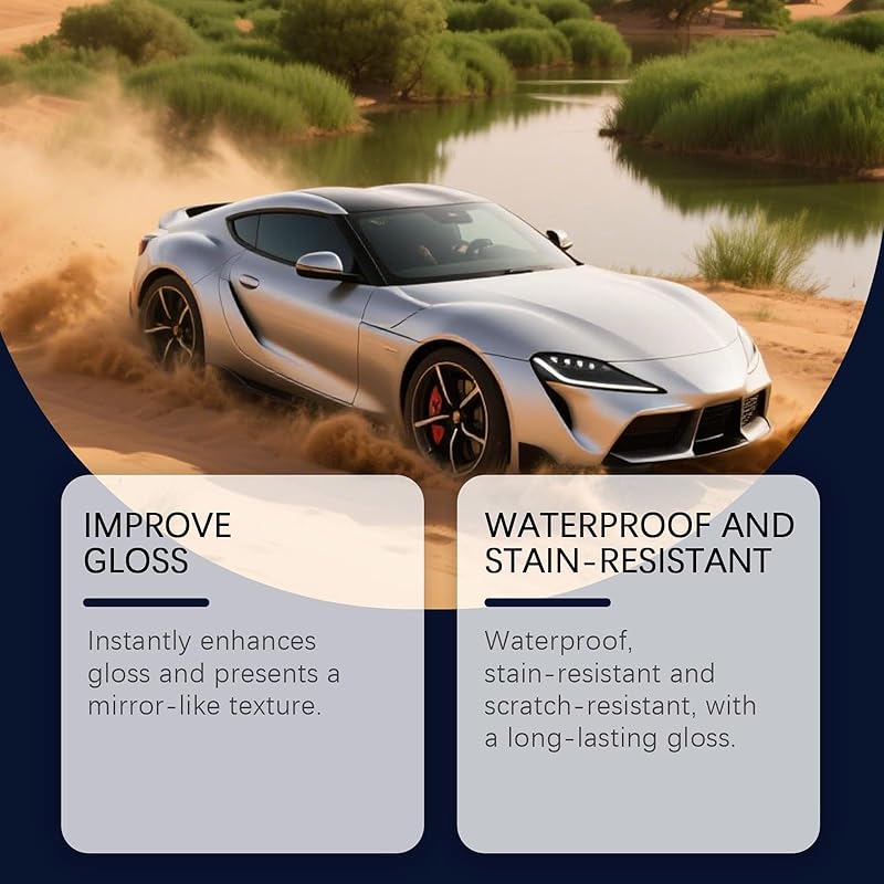 Nano-Quick Ceramic Coating Pro for Automobiles,300ml Nano Quick Coat Restore, Featuring Advanced Ceramic Technology for Dust-Proof Glass Effect and Lasting Luster (2PCS)