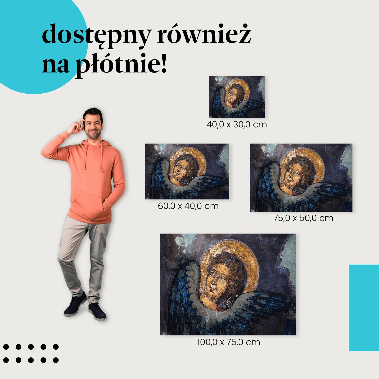 Postereck - 0998 - Anioł stróż, religia, Jezus, Bóg, kościół, sztuka. Wydruk, Druk, Sztuka Ścienna, Religia. - ekran - 100,0 cm x 75,0 cm