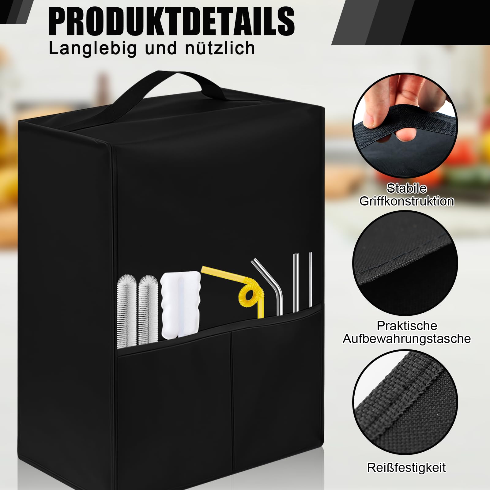 KASURE Slushi Maschine Abdeckung, 48 x 20 x 43 cm Staubschutz für Eis- und Soft-Serviermaschine Slush Maschine Aufbewahrungstasche für Ninja SLUSHi Maschine FS301EU und KLAMER Slush Maschine