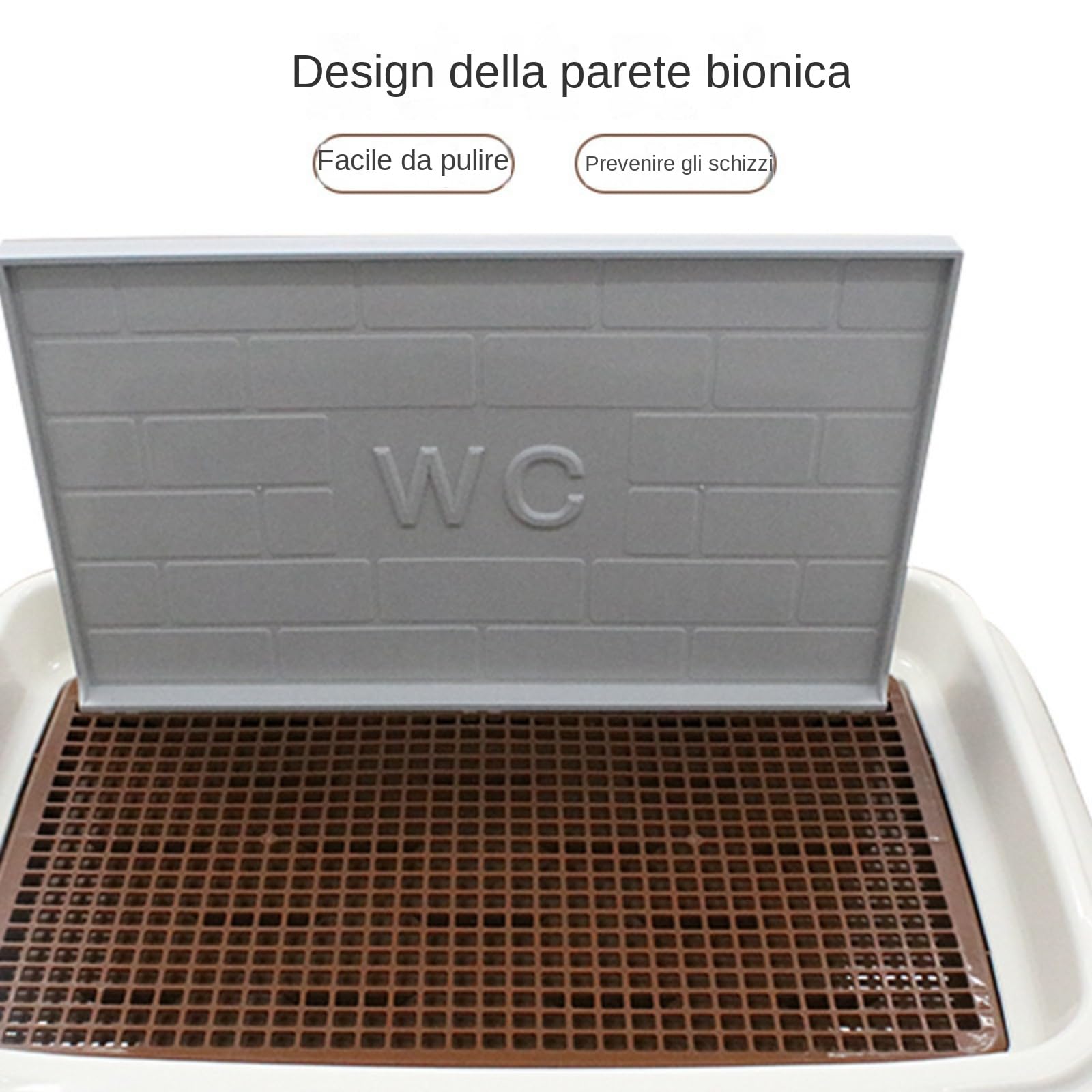 Tappetino per Vasino per Cani da Interni, Custodia per Lettiera, Griglie in Rete Riutilizzabili, Toilette per Cani, Vassoio per Orinatoio Semplice, ROSA