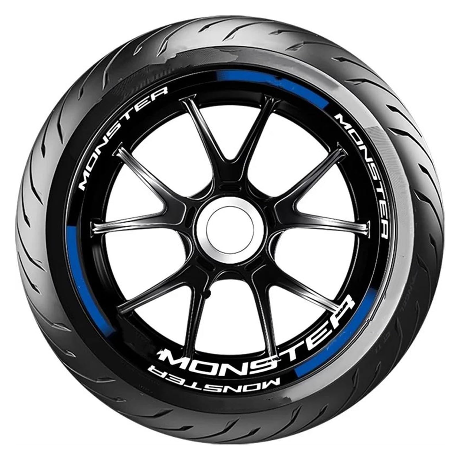 Motorcycle Wheel Sticker Stripe Reflective Rim for Ducati for Monster 937 950(Color6)