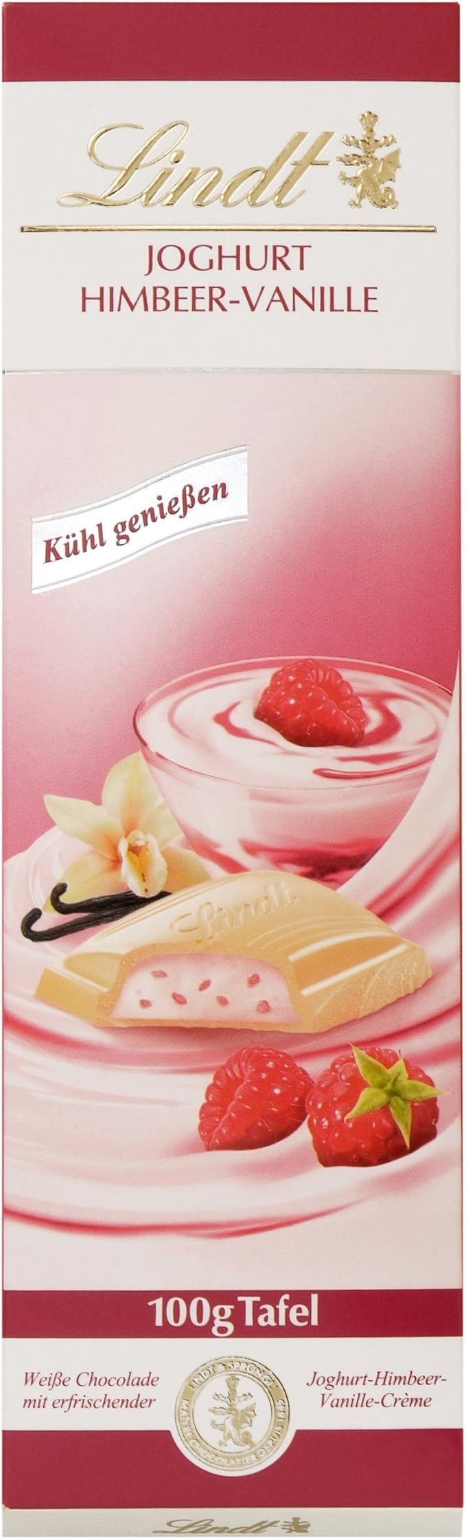 Lindt& Sprüngli Joghurt Himbeer-Vanille Tafel, 5er Pack (5 x 100 g)