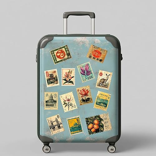 Miniatura 6 de PARTH IMPEX 354Pcs Vintage Postage Stamp Stickers – Antique Retro Fake Postal Vinyl Decals for Scrapbooking Journaling Planners Junk Journals