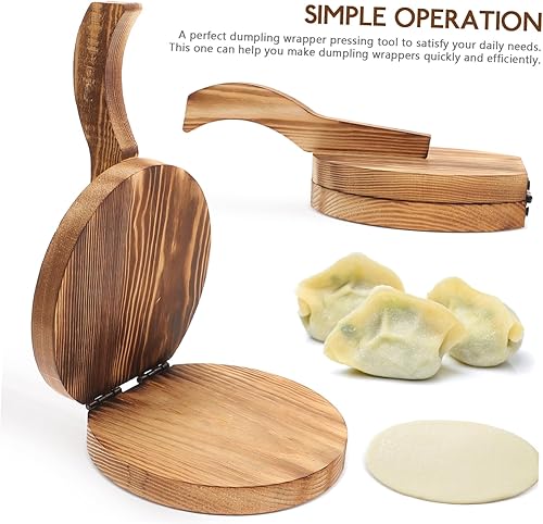Miniatura 5 de HAKIDZEL Envoltorio de bola de masa de madera prensador de masa de madera Pataconera Pasta Fabricante de masa de masa de bola de masa Herramienta de