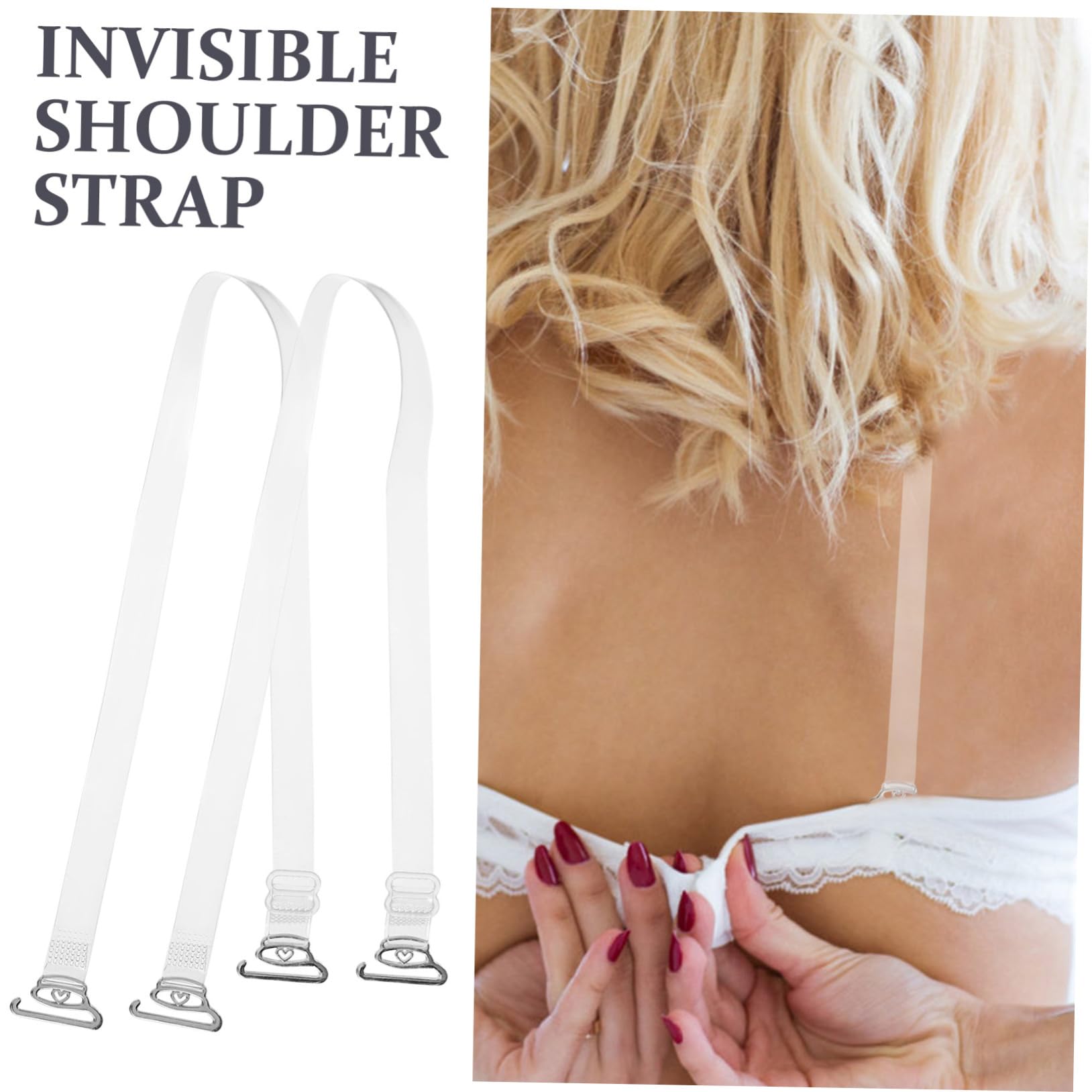 VALICLUD 20st Transparente BH-träger Dekorative BH-träger Sport-BH-verlängerung BH-träger Dekorativ Verlängerungsgurt Verlängerungs-BH-träger Elastischer, Verstellbarer BH-träger TPU，