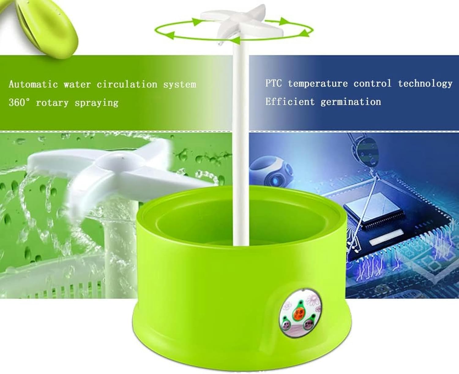 Seed Germination kit, Household Bean Seed Germination Machine Large Capacity Bean Sprout Machine with a Water Storage Pressure Plate,3 Layers-1/