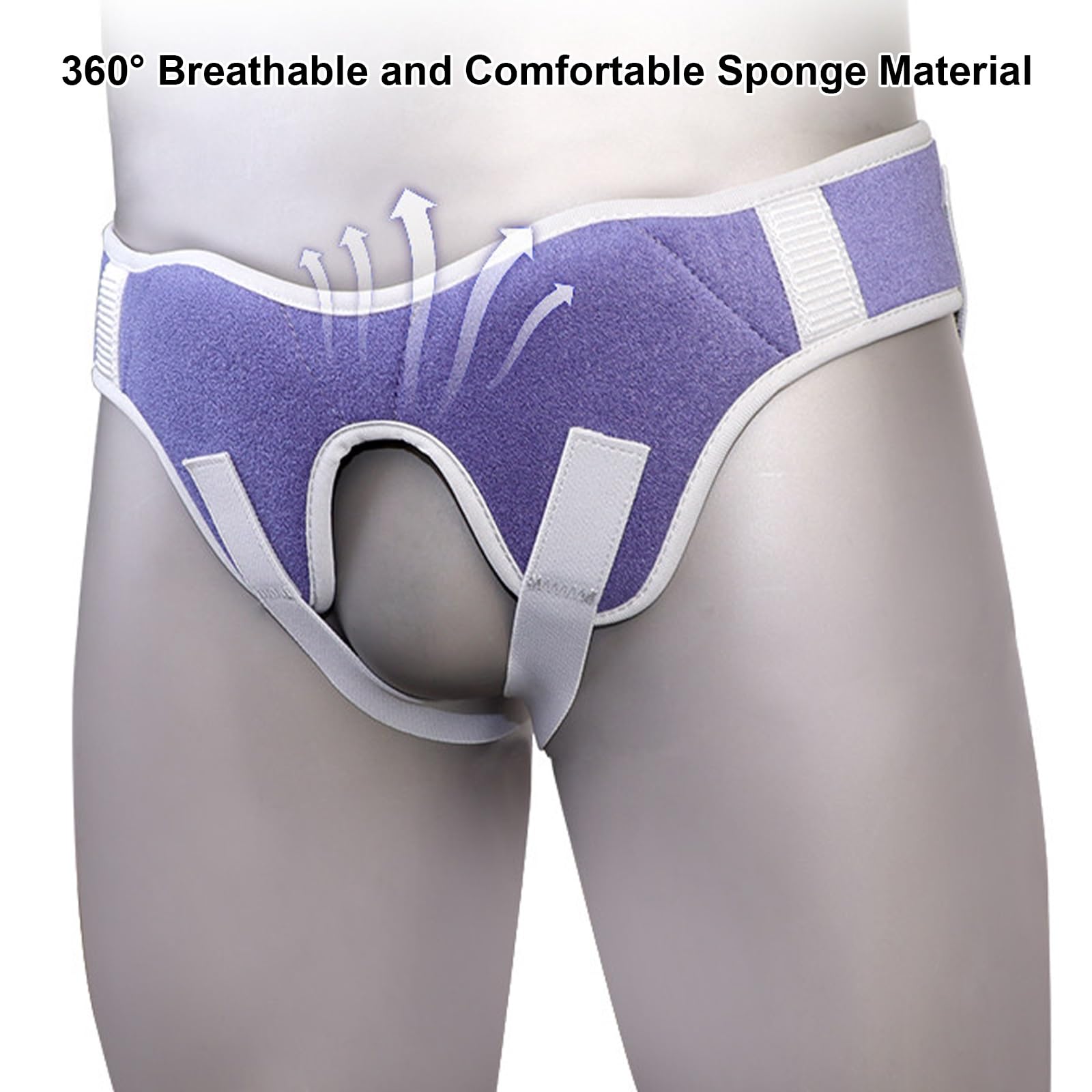 Ceinture Hernie Inguinale Homme e Donna, Ceinture pour Hernie Inguinale Bilaterale con 2 Cuscinetti Compressivi, Sollievo dal Dolore Pre e Post-Operatorio(Medium)