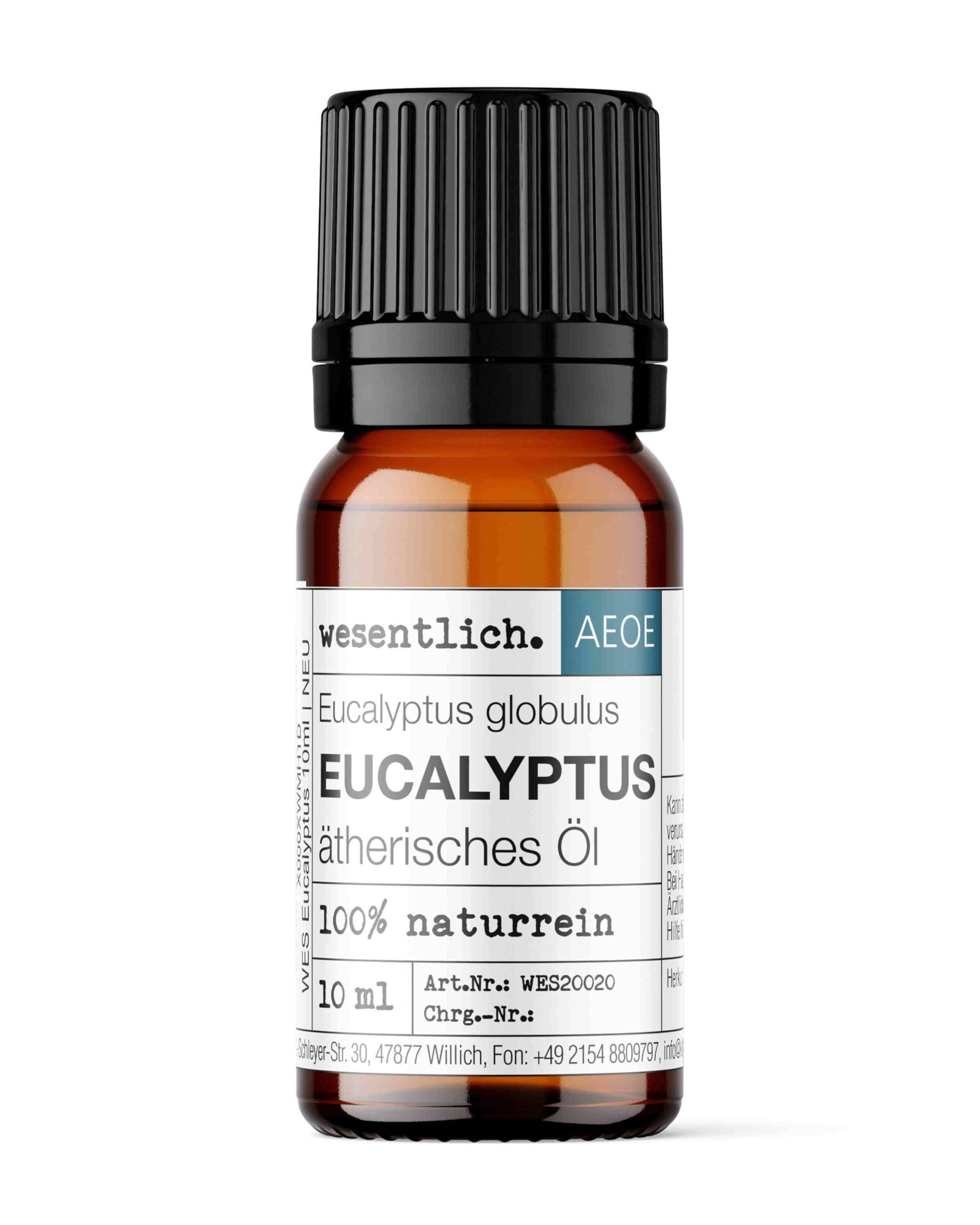 wesentlich. Eukalyptusöl | 100% naturreines, ätherisches Öl | frisch und belebend | aus der Glasflasche (10ml)
