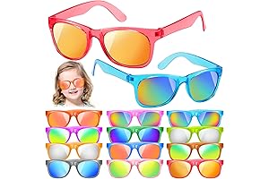 12PCS Kids Sunglasses Summer Beach Party Favor Neon Color Shades UV400 Protection
