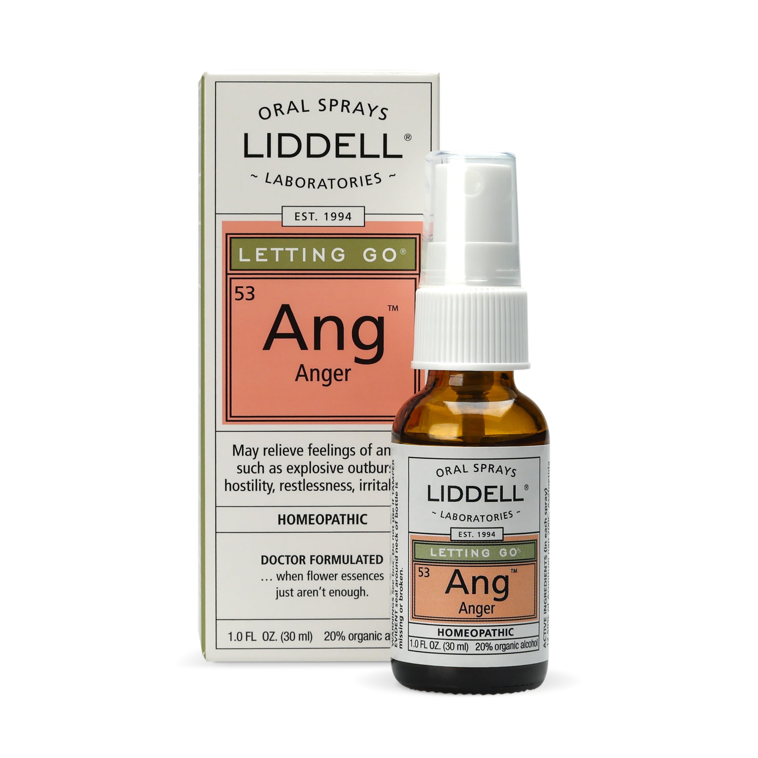 Liddell Homeopathic Letting Spray, Go Anger, 1 Fluid Ounce