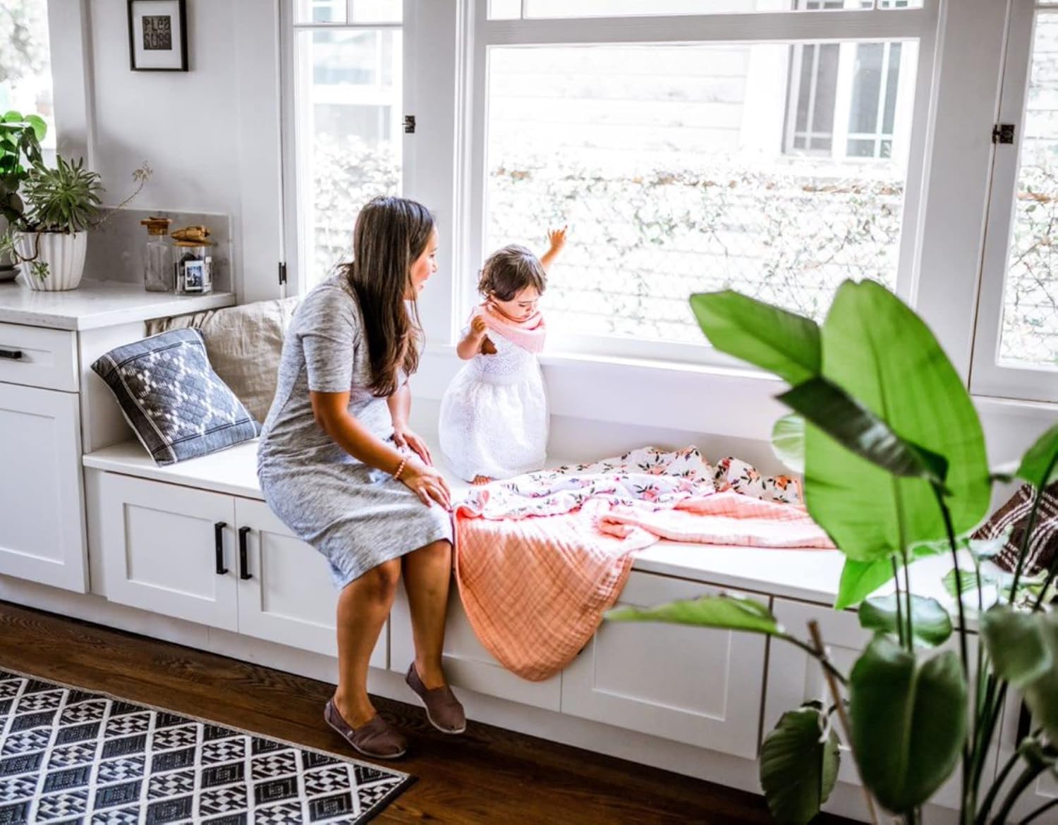 Little Unicorn – Watercolor Roses Cotton Muslin Quilt Blanket | 100% Cotton | Super Soft | Babies and Toddlers | Large 47” x 47” | Machine Washable : Baby