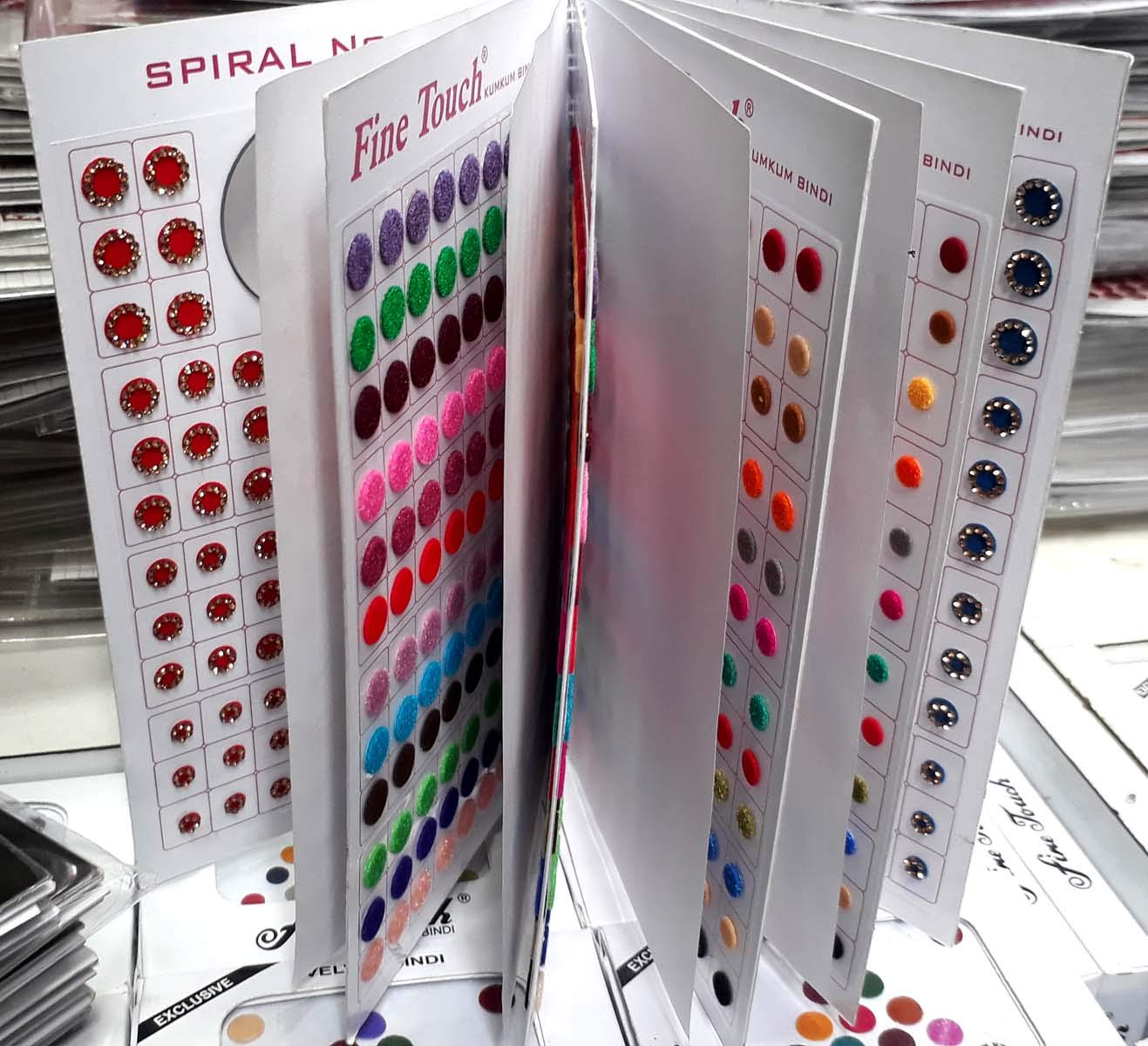 960 Indian Velvet Crystal Round Multicolored Bindi Book Booklet For Women  Girls