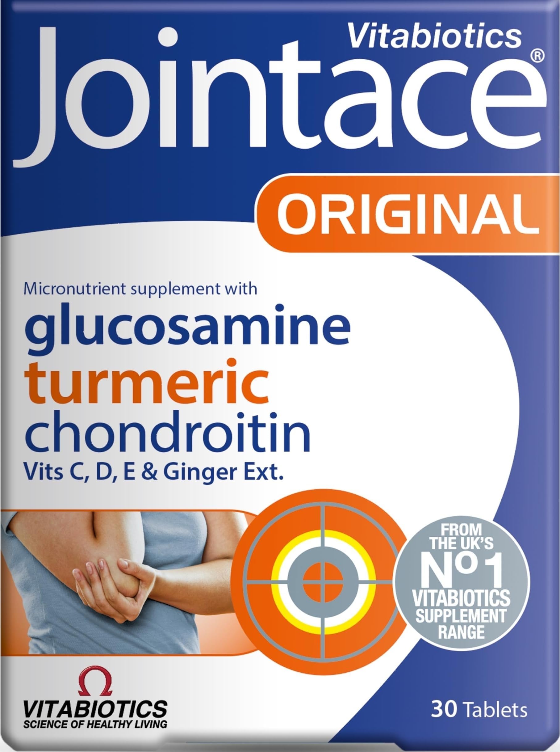 Jointace Original - Comprehensive Joints & Cartilage Support - Includes Turmeric, Ginger, Glucosamine & Chondroitin - 30 Tablets