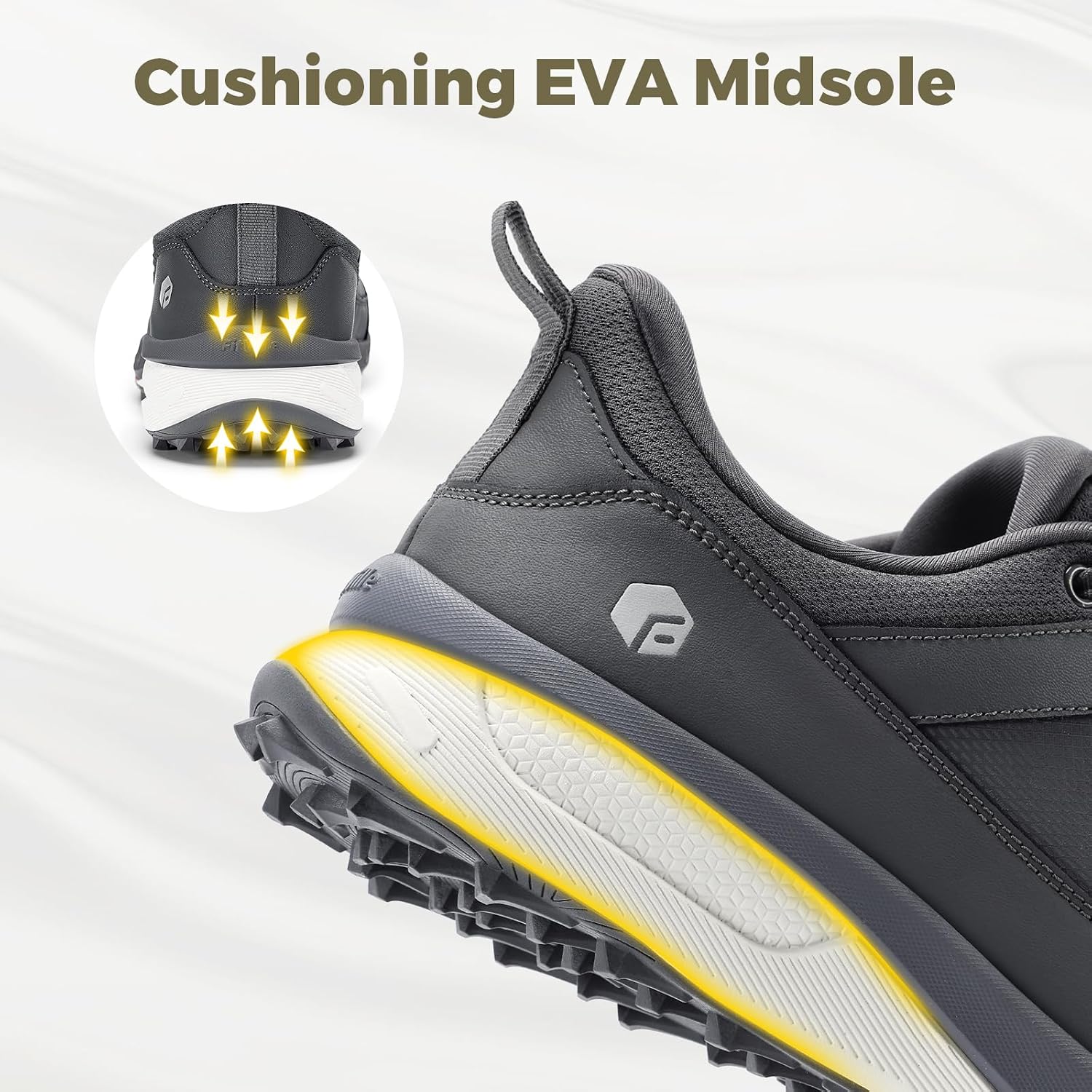 FitVille Extra Wide Mens Golf Shoes Arch Fit Spikeless Course Shoes for Men