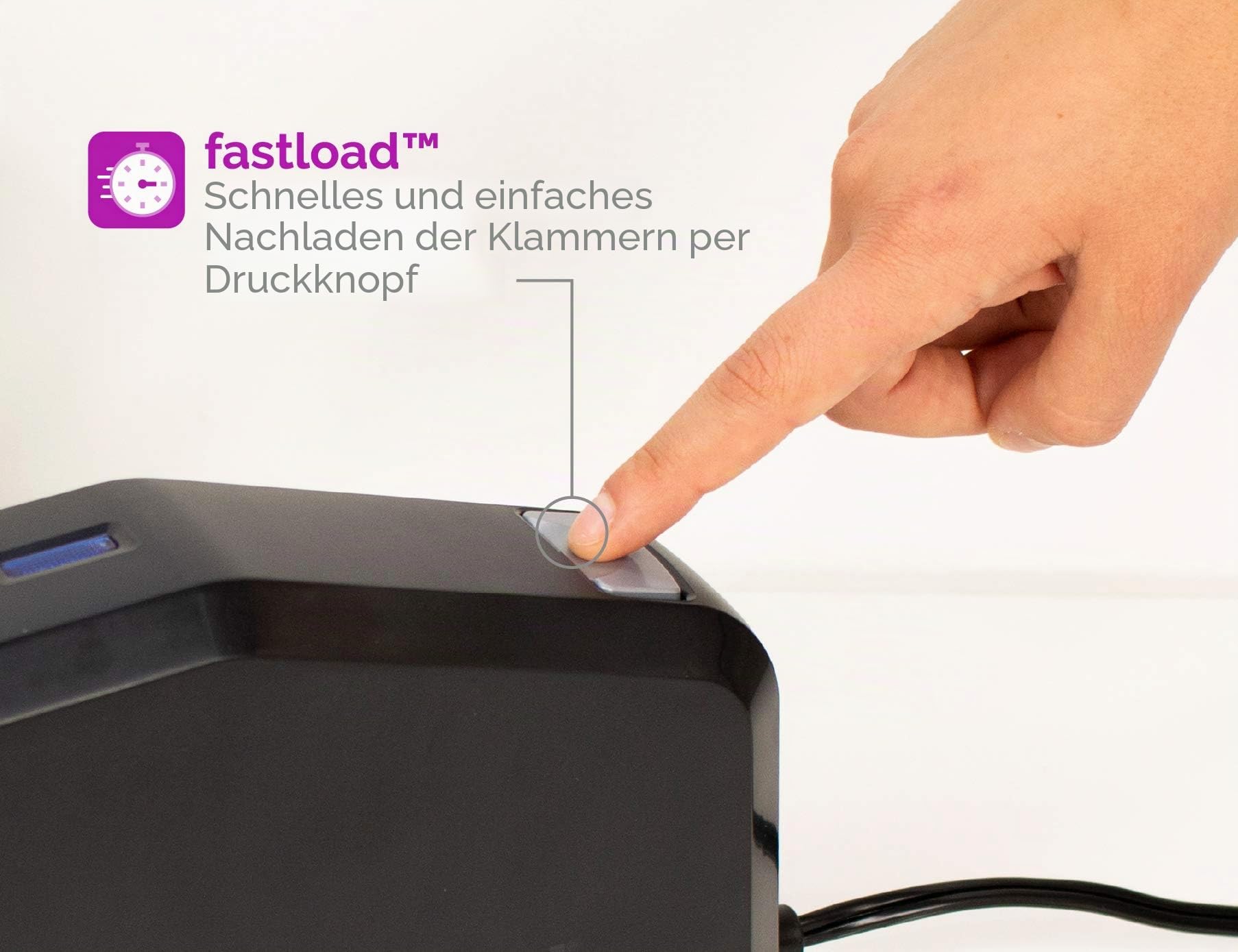 PaperPro inGENIOUS 30, 02210-220V-EU Elektrischer Hefter, Heftklammern bis zu 25 Blatt, schwarz