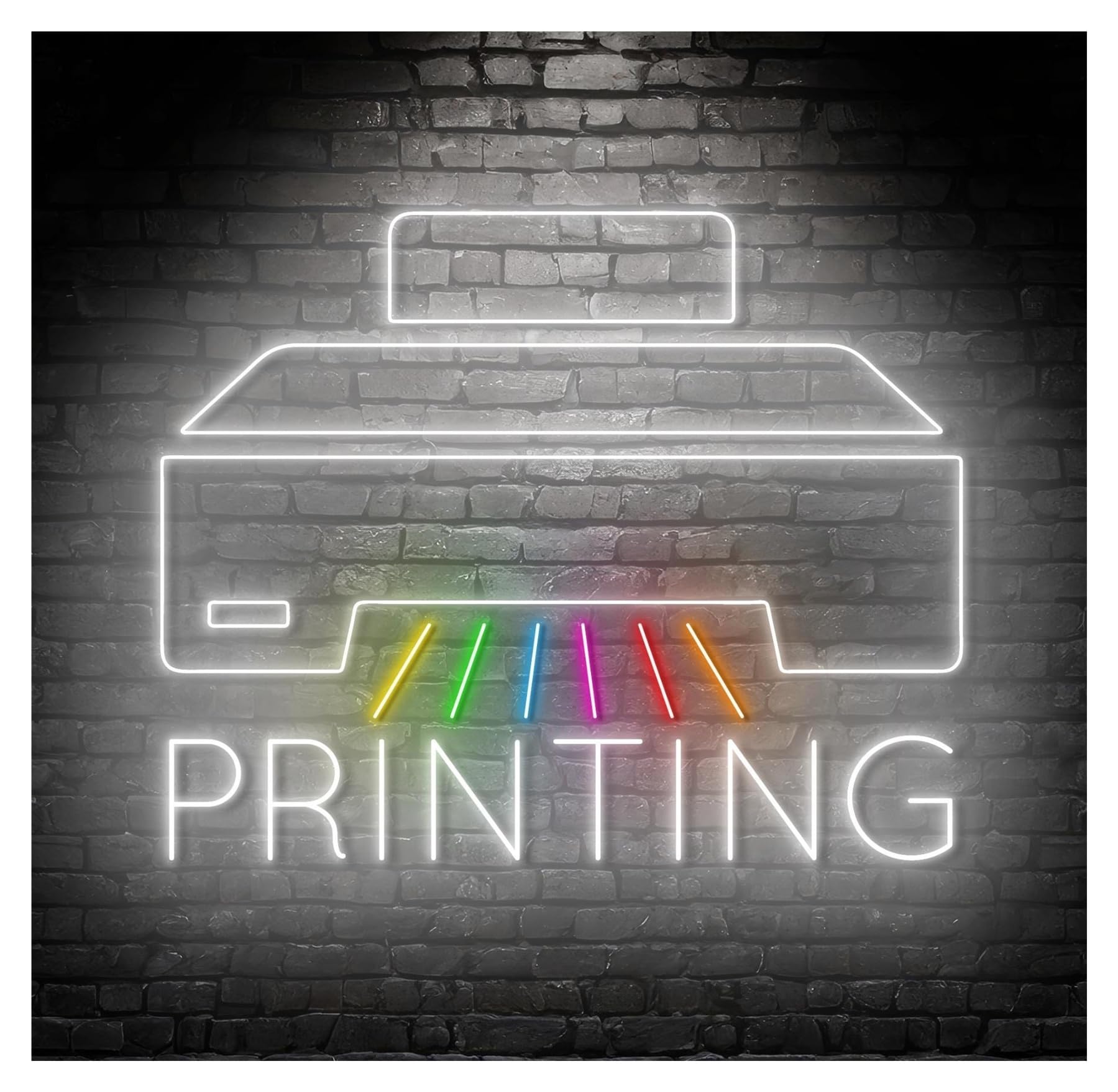 RONGCH Hanging Art Signs Printing Neon Sign Machine Led Light Office Home Wall Decor Storefront Window Display Business Entrance 53cm