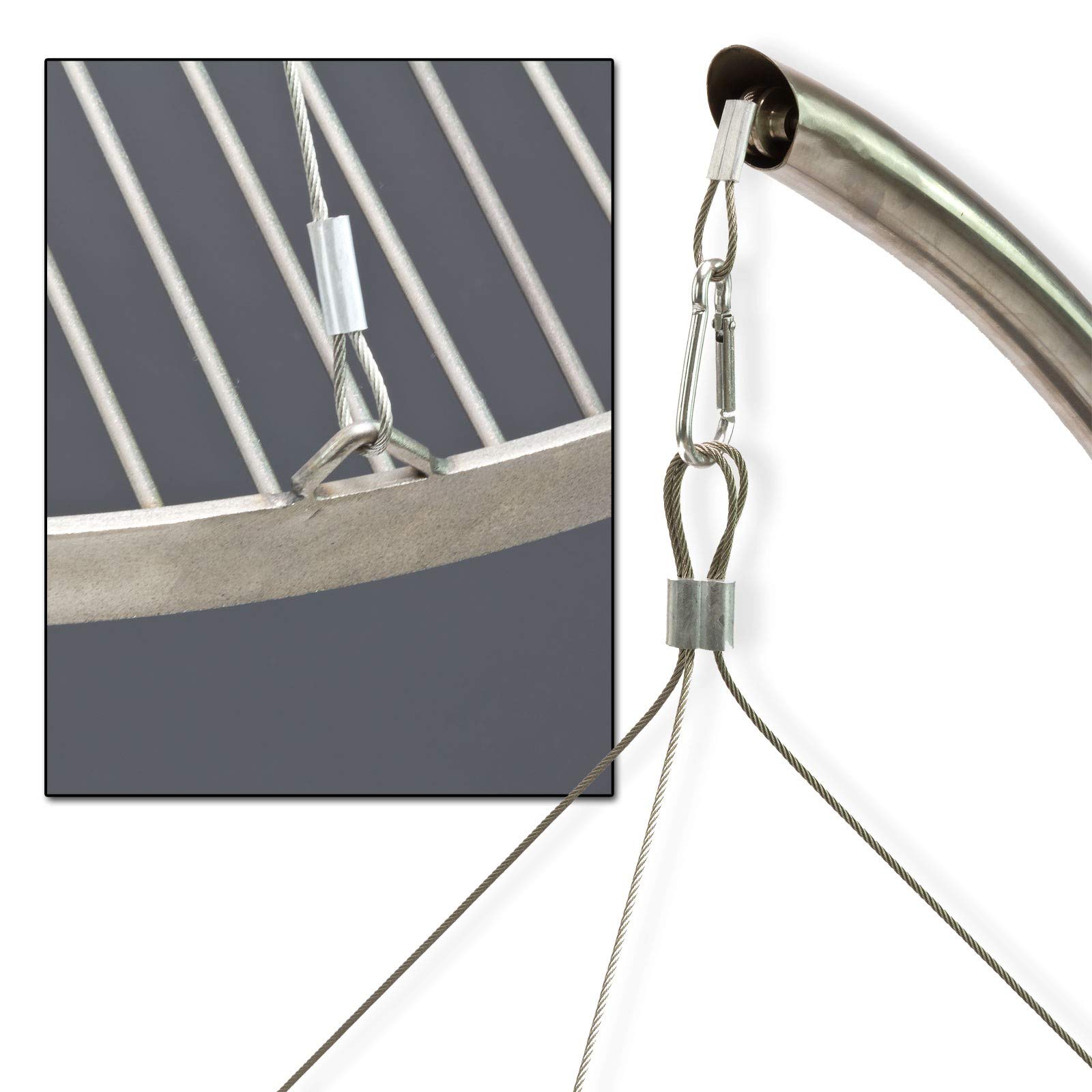 DEMA Schwenkgrill Oregon Holzkohle Grill mit Kurbel Feuerkorb | Schwenkgrill, Holzkohlegrill, Feuerkorb, Garten Grill, Drehgrill, Grillrost Edelstahl