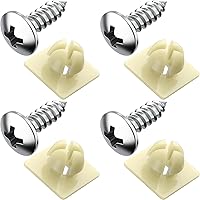 Vista 1 de Tornillos de matrícula con insertos de nailon, tornillos de placa de acero inoxidable a prueba de óxido para asegurar matrículas, marcos y cubiertas