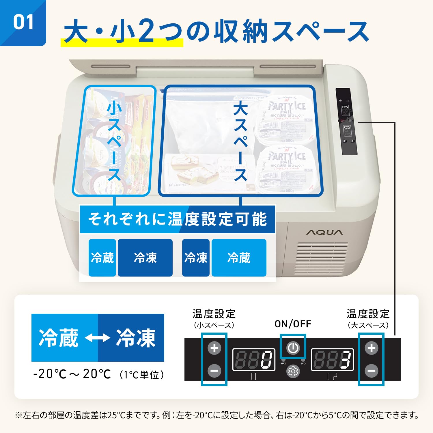 Amazon.co.jp: アクア (AQUA) 小型冷蔵庫 ポータブル冷蔵庫／冷凍庫