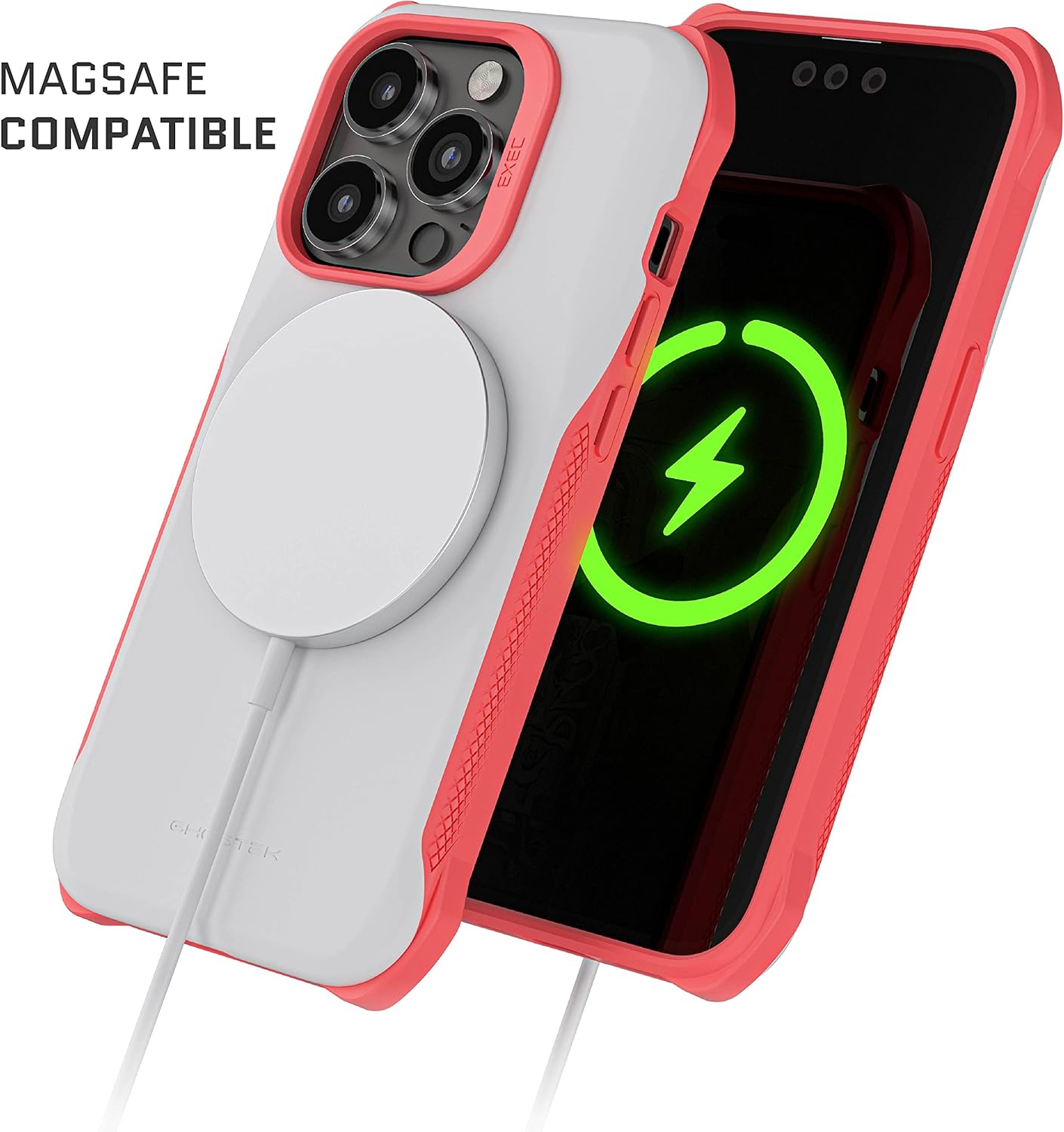 Ghostek EXEC Wallet iPhone 14 Pro Case for Women with MagSafe Magnetic Credit Card Holder Supports Mag Safe Accessories, Chargers and Car Mounts Cover Designed for 2022 Apple iPhone14Pro (6.1") (Pink)