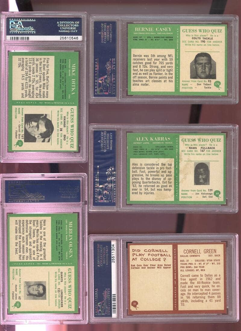 1966 Philadelphia #32 Mike Ditka Chicago Bears EX-MT PSA 6 Graded Football Card