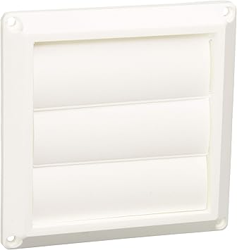 Lambro 1475W White Plastic Louvered Vent, 3-Inch