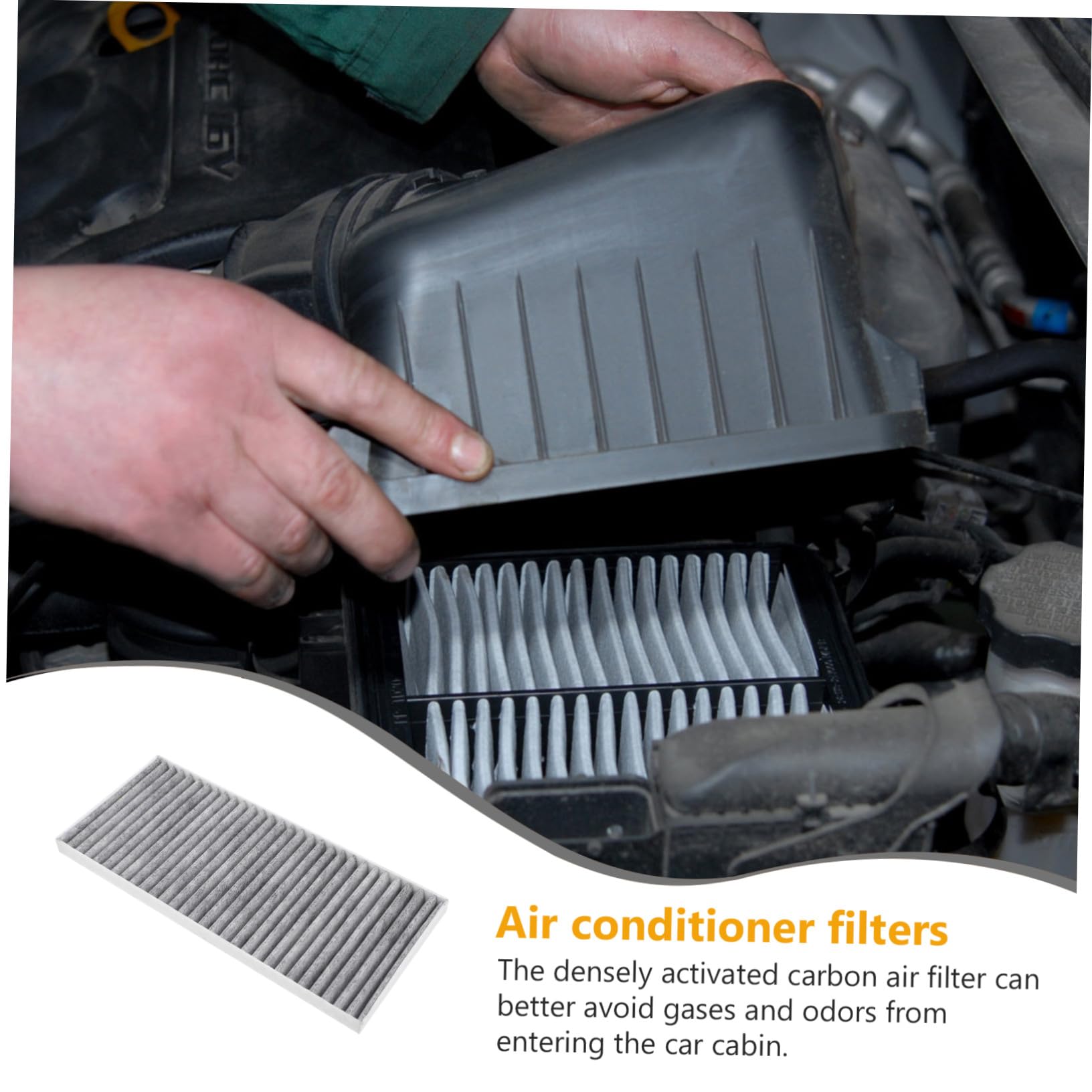 6 Pezzi Filtro Aria Condizionatore Auto Alta Efficienza Filtrante Resistente Temperature Elevate Ricambio Abitacolo per Protezione Motore e Pulito