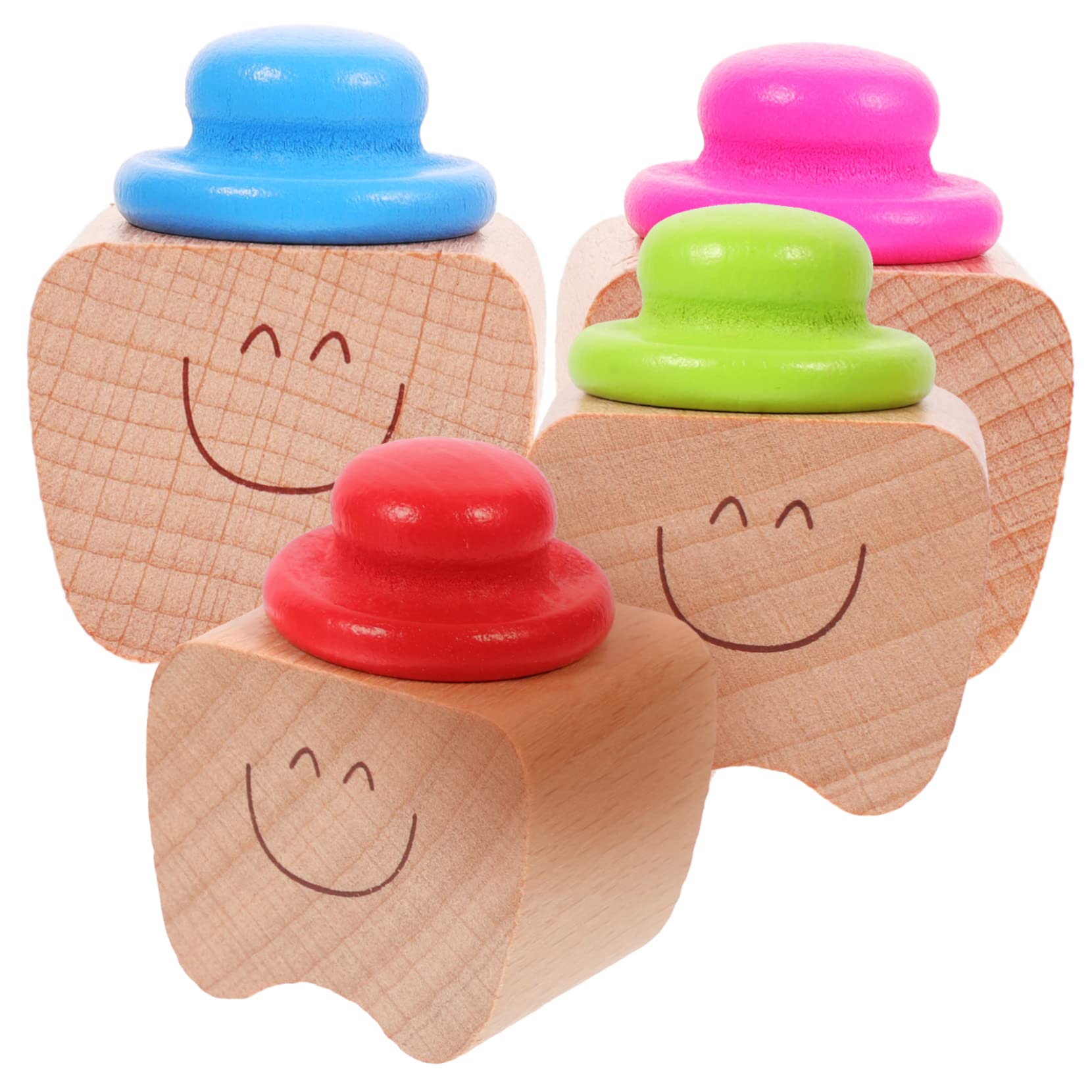 VICASKY 12piezas Cajas De Dientes De Madera Para Recipientes Para Dientes De Leche Recuerdos Infantiles