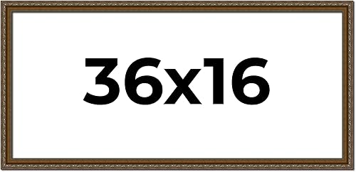 Miniatura 276 de Marco de fotos completo de madera dorada envejecida de 16 x 20 pulgadas con plexiglás acrílico UV, parte trasera de tablero de espuma y accesorios