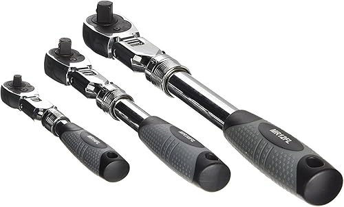 Miniatura 1 de EZRED MR482FL - Juego de trinquete extensible, 3 piezas, color plateado